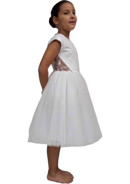 Kız Çocuk Beyaz Balo Abiye Elbise First Communion Dress Girl Wedding Dress Düğün fiyatları