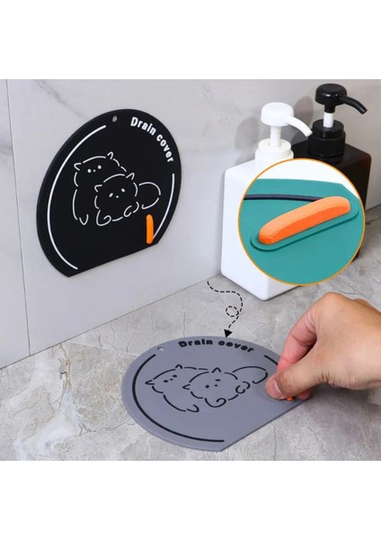 Gider Koku Önleyici, Banyo Mutfak Lavabo Koku Önleyici, Kötü Koku Önleyici Silikon Mat 3 Adet