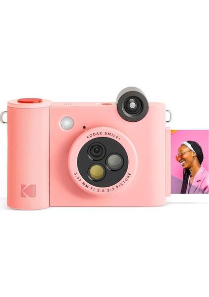 Smile+ Kablosuz Dijital Anlık Fotoğraf Makinesi Efektli Objektifli, 5x3 Inç Çinko Fotoğraf Baskısı