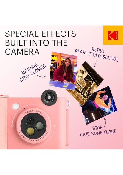 Smile+ Kablosuz Dijital Anlık Fotoğraf Makinesi Efektli Objektifli, 5x3 Inç Çinko Fotoğraf Baskısı modelleri