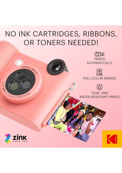 Smile+ Kablosuz Dijital Anlık Fotoğraf Makinesi Efektli Objektifli, 5x3 Inç Çinko Fotoğraf Baskısı indirimleri