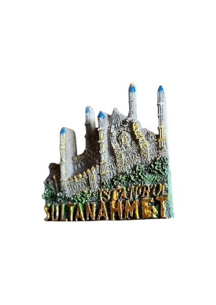 Polyester Istanbul Sultanahmet Cami ve Istanbul Temalı Buzdolabı Magneti
