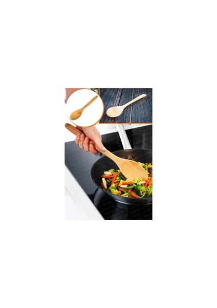 Kayın Kaşık 27 cm 6 Adet Doğal Yemek Kaşığı modelleri