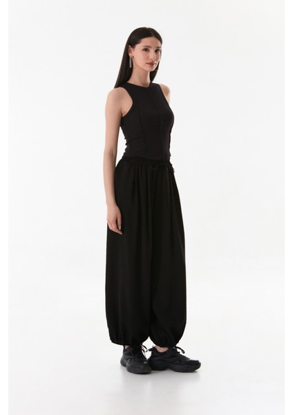 Fitilli Halter Yaka Dikişli Crop Body