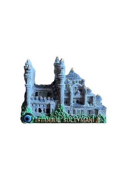 Polyester Istanbul Süleymaniye Cami ve Istanbul Temalı Buzdolabı Magneti