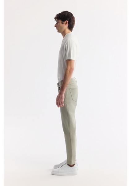 Erkek Haki Pamuklu Berlin Slim Fit Jean Pantolon A51Y3515 fiyatları