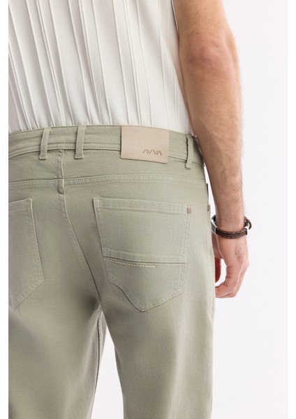 Erkek Haki Pamuklu Berlin Slim Fit Jean Pantolon A51Y3515 indirimleri