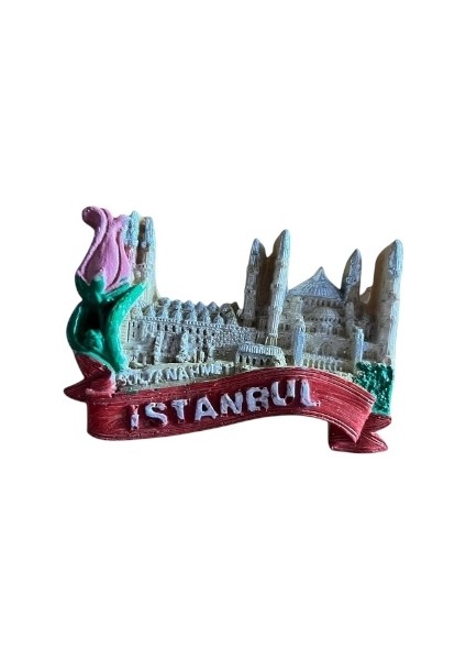 Polyester Istanbul Simgeleri ve Lale Temalı Buzdolabı Magneti