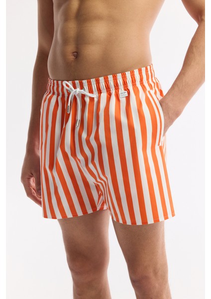 Erkek Mercan Hızlı Kuruyan Baskılı Çantalı Relaxed Fit Relaxed Fit Deniz Şortu A51Y3823 fırsatları