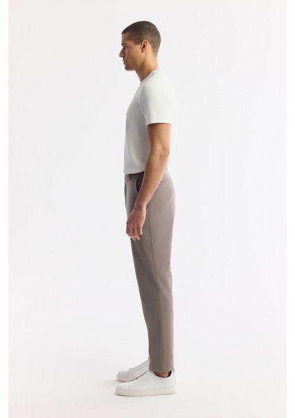 Erkek Vizon Slim Fit Beli Lastikli Bi Stretch Kumaş Pantolon A51Y3077