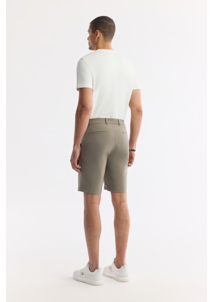 Erkek Haki Beli Lastikli Bi-Stretch Teknik Kumaş Relaxed Fit Şort A51Y3712 modelleri