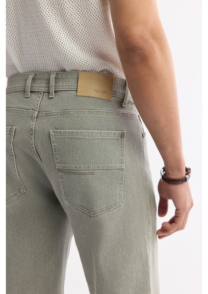 Erkek Açık Mavi Eskitme Yıkamalı Jean Pantolon A51Y3542