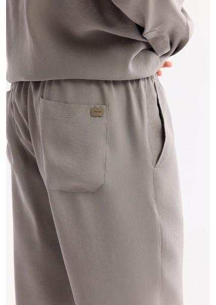 Erkek Nardo Gri Relaxed Fit Beli Lastikli Bağcıklı Soft Touch Pantolon A51Y3031