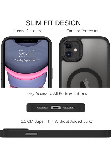 Iphone 12 Uyumlu Kılıf Kamera Koruyuculu Magsafe Sarj Destekli Sağlam Renkli Buton Mat Saydam Kapak modelleri