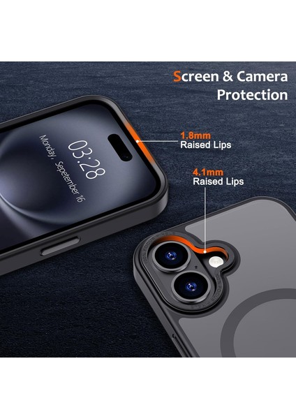 Iphone 16 Plus Uyumlu Kılıf Kamera Koruyuculu Magsafe Sarj Destekli Sağlam Mat Saydam Kapak modelleri