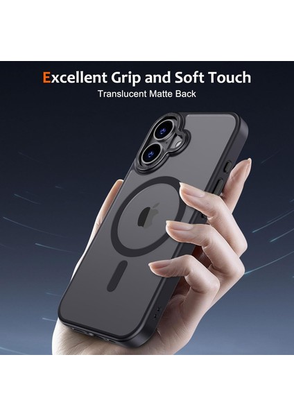 Iphone 16 Plus Uyumlu Kılıf Kamera Koruyuculu Magsafe Sarj Destekli Sağlam Mat Saydam Kapak indirimleri