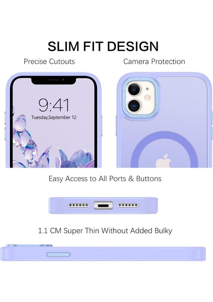 Iphone 12 Uyumlu Kılıf Kamera Koruyuculu Magsafe Sarj Destekli Sağlam Renkli Buton Mat Saydam Kapak indirimleri