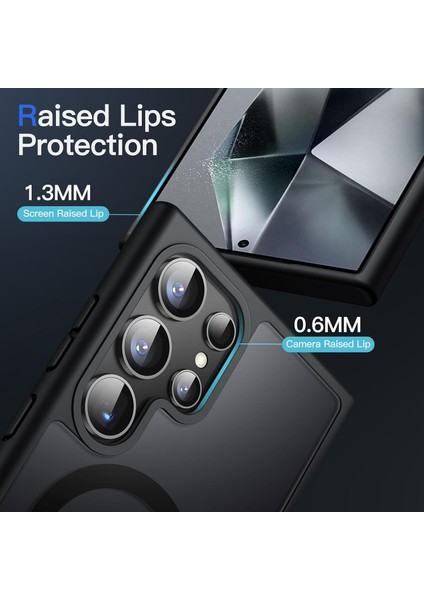 Samsung Galaxy S23 Ultra Uyumlu Kılıf Kamera Koruyuculu Magsafe Sarj Destekli Sağlam Saydam Kapak fırsatları