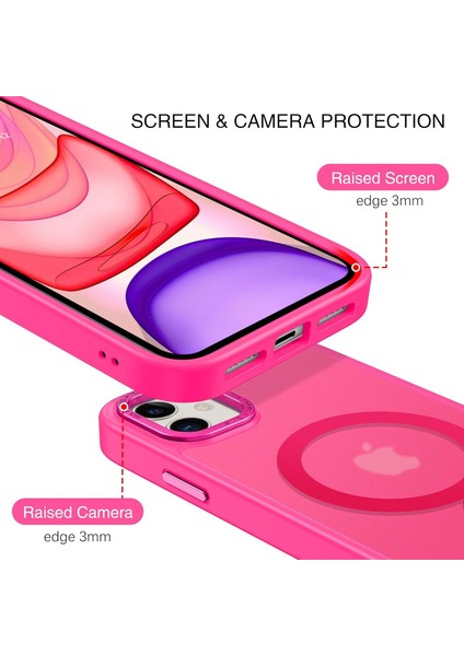 Iphone 11 Uyumlu Kılıf Kamera Koruyuculu Magsafe Sarj Destekli Sağlam Renkli Buton Mat Saydam Kapak fırsatları