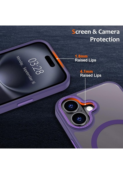 Iphone 16 Plus Uyumlu Kılıf Kamera Koruyuculu Magsafe Sarj Destekli Sağlam Mat Saydam Kapak modelleri