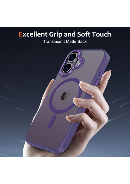 Iphone 16 Plus Uyumlu Kılıf Kamera Koruyuculu Magsafe Sarj Destekli Sağlam Mat Saydam Kapak indirimleri