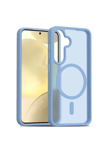 Samsung Galaxy S24 Uyumlu Kılıf Kamera Koruyuculu Magsafe Sarj Destekli Sağlam Saydam Kapak