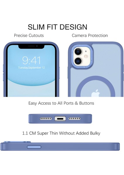 Iphone 12 Uyumlu Kılıf Kamera Koruyuculu Magsafe Sarj Destekli Sağlam Renkli Buton Mat Saydam Kapak modelleri