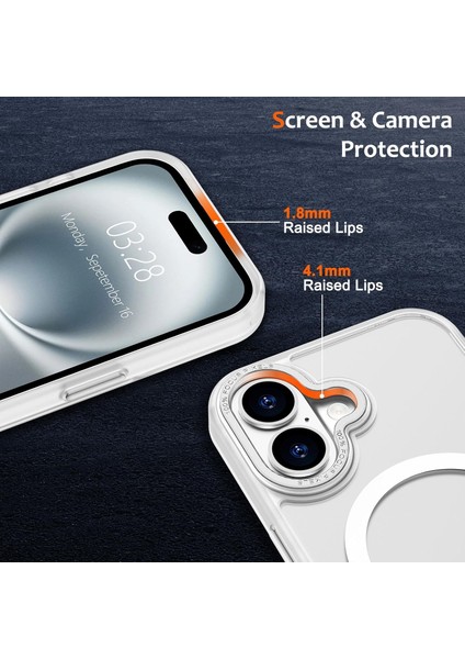 Iphone 16 Plus Uyumlu Kılıf Kamera Koruyuculu Magsafe Sarj Destekli Sağlam Mat Saydam Kapak modelleri