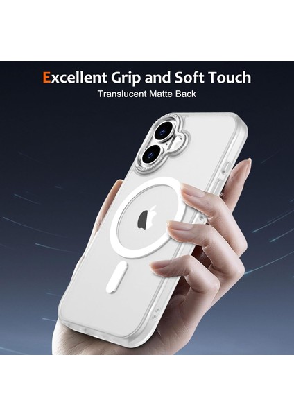 Iphone 16 Plus Uyumlu Kılıf Kamera Koruyuculu Magsafe Sarj Destekli Sağlam Mat Saydam Kapak indirimleri