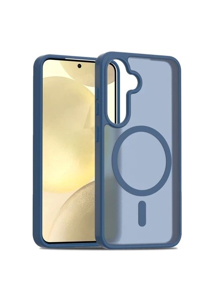 Samsung Galaxy S24 Uyumlu Kılıf Kamera Koruyuculu Magsafe Sarj Destekli Sağlam Saydam Kapak