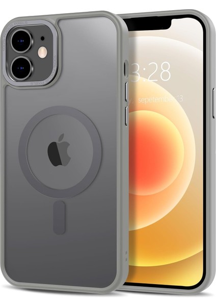 Iphone 11 Pro Max Uyumlu Kılıf Kamera Koruyuculu Magsafe Sarj Destekli Sağlam Mat Saydam Kapak
