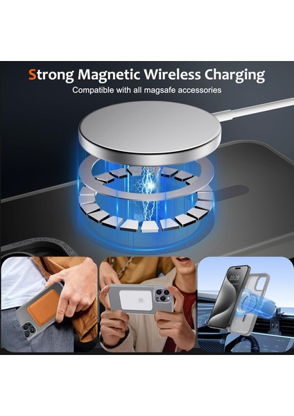 Iphone 16 Plus Uyumlu Kılıf Kamera Koruyuculu Magsafe Sarj Destekli Sağlam Mat Saydam Kapak fiyatları