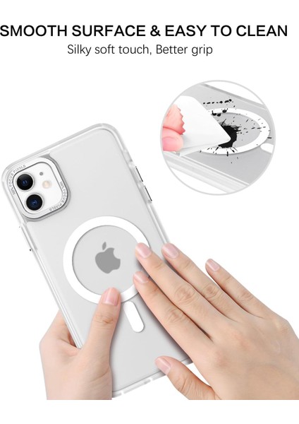 Iphone 11 Uyumlu Kılıf Kamera Koruyuculu Magsafe Sarj Destekli Sağlam Renkli Buton Mat Saydam Kapak modelleri