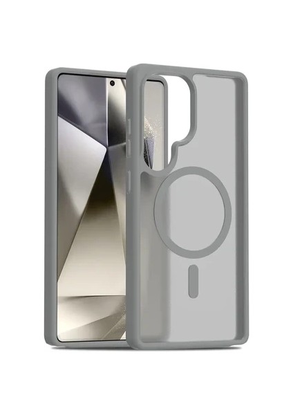 Samsung Galaxy S23 Ultra Uyumlu Kılıf Kamera Koruyuculu Magsafe Sarj Destekli Sağlam Saydam Kapak