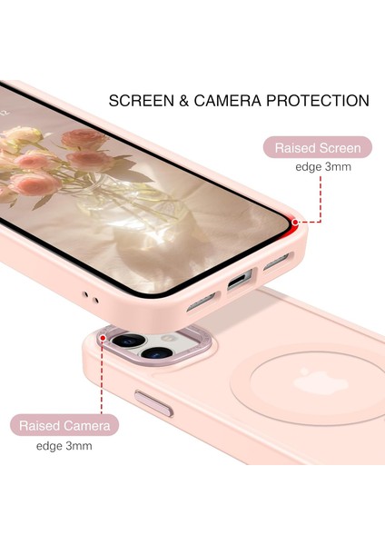 Iphone 12 Uyumlu Kılıf Kamera Koruyuculu Magsafe Sarj Destekli Sağlam Renkli Buton Mat Saydam Kapak fırsatları