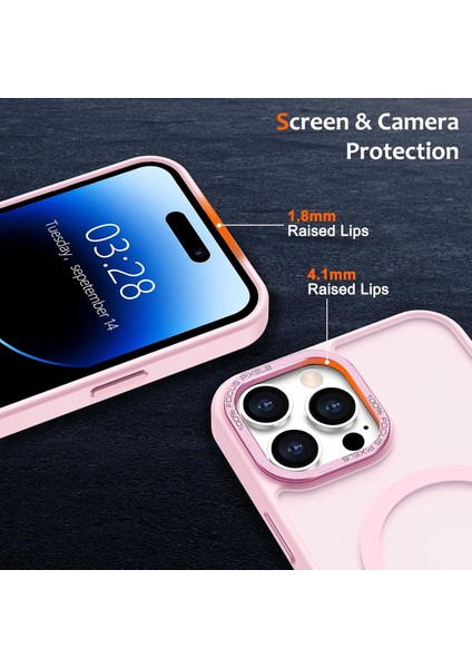 Iphone 15 Pro Uyumlu Kılıf Kamera Koruyuculu Magsafe Sarj Destekli Sağlam Mat Saydam Kapak modelleri