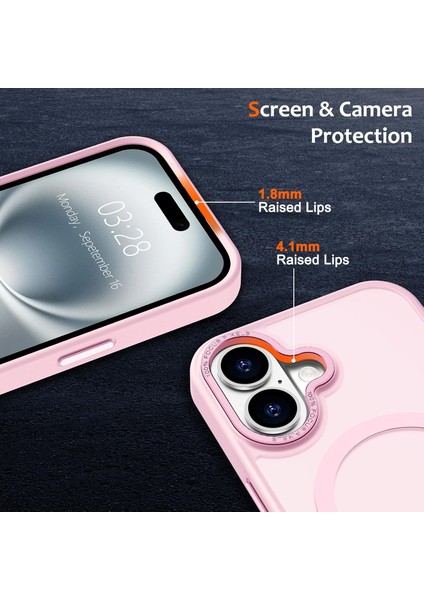 Iphone 16 Plus Uyumlu Kılıf Kamera Koruyuculu Magsafe Sarj Destekli Sağlam Mat Saydam Kapak modelleri
