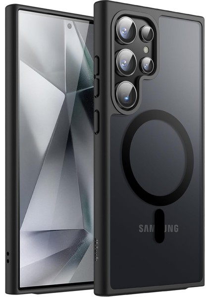 Samsung Galaxy S23 Ultra Uyumlu Kılıf Kamera Koruyuculu Magsafe Sarj Destekli Sağlam Saydam Kapak