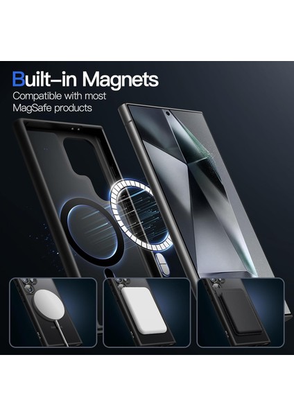 Samsung Galaxy S23 Ultra Uyumlu Kılıf Kamera Koruyuculu Magsafe Sarj Destekli Sağlam Saydam Kapak fiyatları