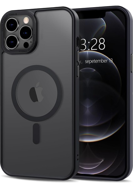 Iphone 11 Pro Max Uyumlu Kılıf Kamera Koruyuculu Magsafe Sarj Destekli Sağlam Mat Saydam Kapak