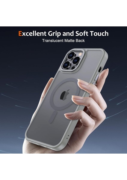 Iphone 15 Pro Uyumlu Kılıf Kamera Koruyuculu Magsafe Sarj Destekli Sağlam Mat Saydam Kapak indirimleri