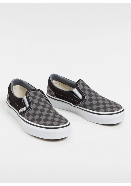 Siyah - Gri Kız Çocuk Yürüyüş Ayakkabısı VN000ZBUEO01-UY Classic Slip-On