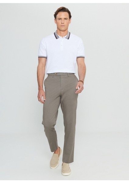 Normal Bel Normal Paça Slim Fit Vizon Erkek Pantolon ACE001252091_VIZ