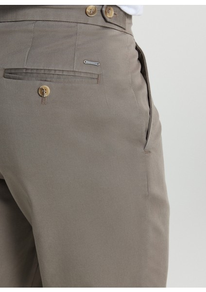 Normal Bel Normal Paça Slim Fit Vizon Erkek Pantolon ACE001252091_VIZ