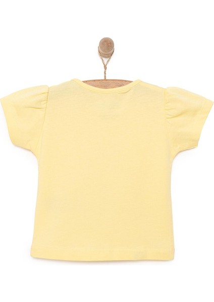 Basic Kız Dondurma Unicorn Baskılı T-Shirt Kız Bebek