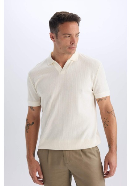 Regular Fit Kısa Kollu Pilise Polo Tişört B6382AX25SP