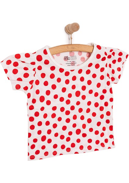 Basic Kız Puantiye Desenli Baskılı T-Shirt Kız Bebek fiyatları