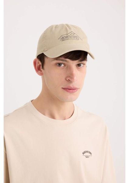 Erkek Nakışlı Jean Cap Şapka Z3444AZ25SM