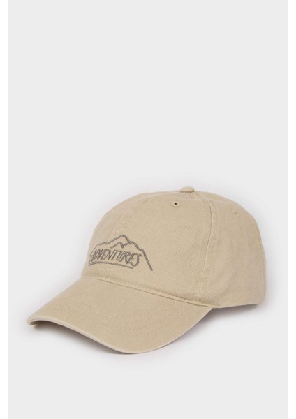 Erkek Nakışlı Jean Cap Şapka Z3444AZ25SM