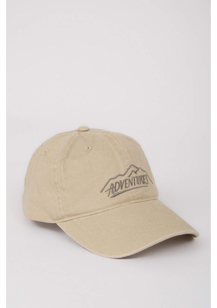 Erkek Nakışlı Jean Cap Şapka Z3444AZ25SM